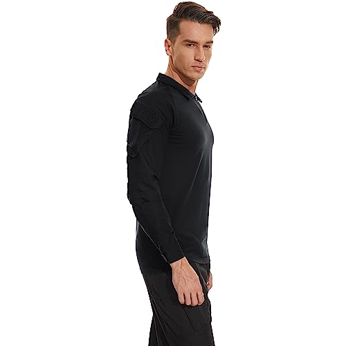 Men's Tactical Long Sleeve Shirt - Black