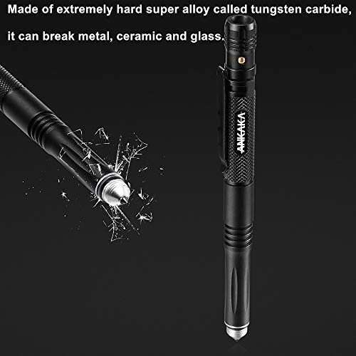 6-in-1 Tactical Pen with Self-Defense, Flashlight, Tools