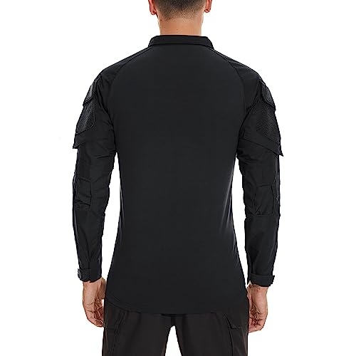 Men's Tactical Long Sleeve Shirt - Black