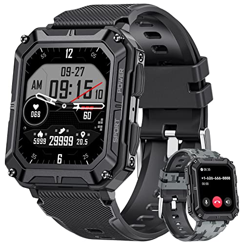 LIGE Tactical Smart Watch with Bluetooth and 123 Modes