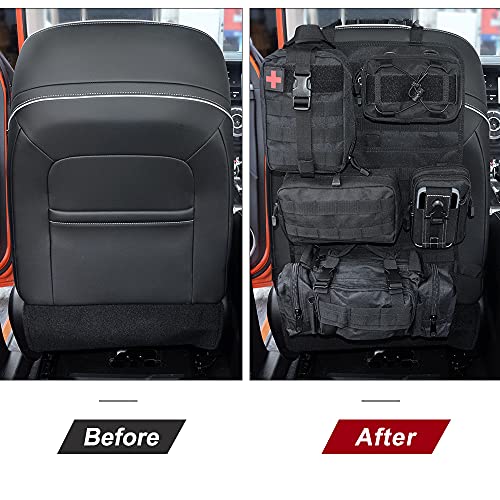 Tactical Vehicle Seat Back Organizer with Molle Pouches