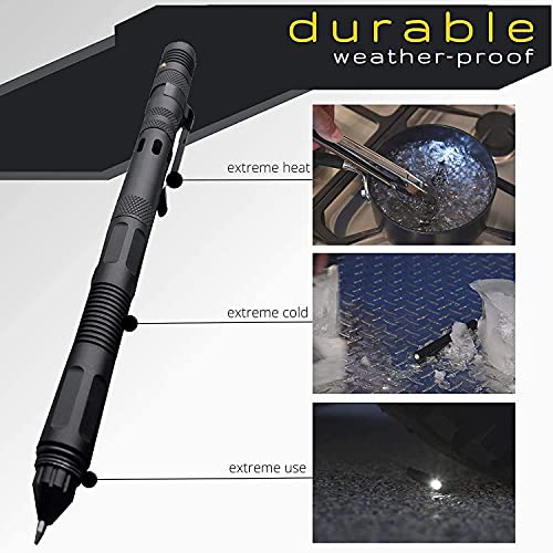 Tactical 9-in-1 Aluminum Pen with LED Flashlight