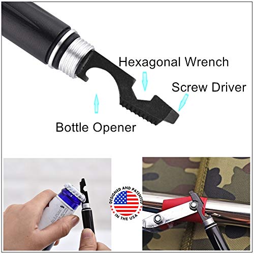 6-in-1 Tactical Pen with Self-Defense, Flashlight, Tools