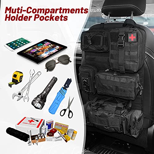 Tactical Vehicle Seat Back Organizer with Molle Pouches