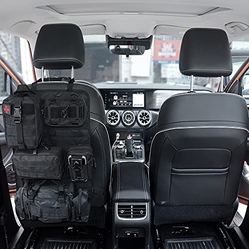 Tactical Vehicle Seat Back Organizer with Molle Pouches