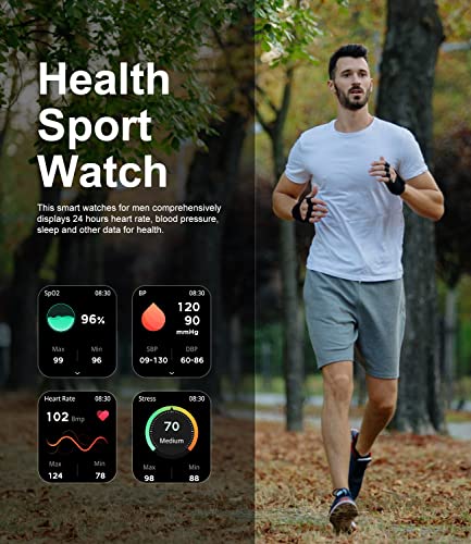 LIGE Tactical Smart Watch with Bluetooth and 123 Modes