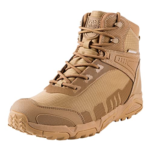 Men’s Waterproof Tactical Hiking Boots - Coyote Brown