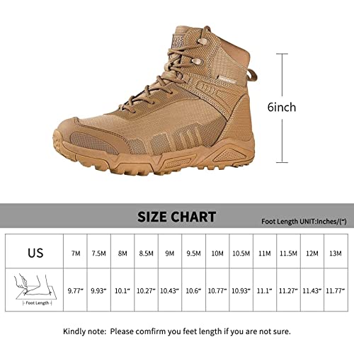 Men’s Waterproof Tactical Hiking Boots - Coyote Brown