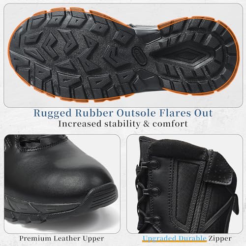 Lightweight Military Tactical Side Zipper Boots