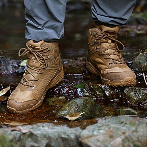 Men’s Waterproof Tactical Hiking Boots - Coyote Brown