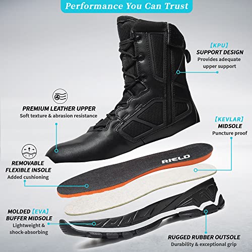 Lightweight Military Tactical Side Zipper Boots