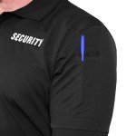 Black Security Polo Shirt for Men, XX-Large