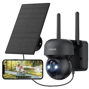 Wireless 2K Solar Security Camera with 360° PTZ