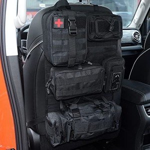 Tactical Vehicle Seat Back Organizer with Molle Pouches