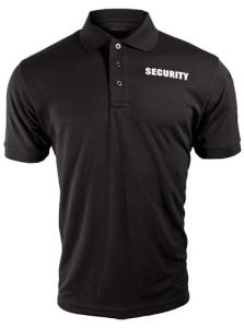 Black Security Polo Shirt for Men, XX-Large