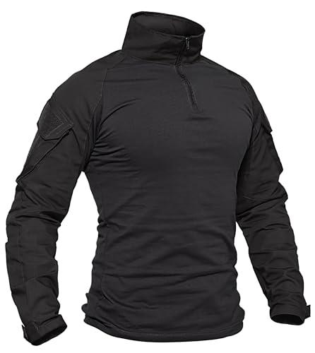 Men's Tactical Long Sleeve Shirt - Black