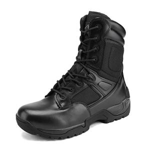 NORTIV 8 Men's Tactical Side Zip Combat Boots