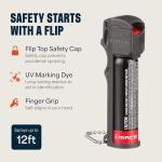 KeyGuard Mini Pepper Spray Keychain - Black