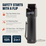 Police Strength Triple Action Pepper Spray with UV Dye