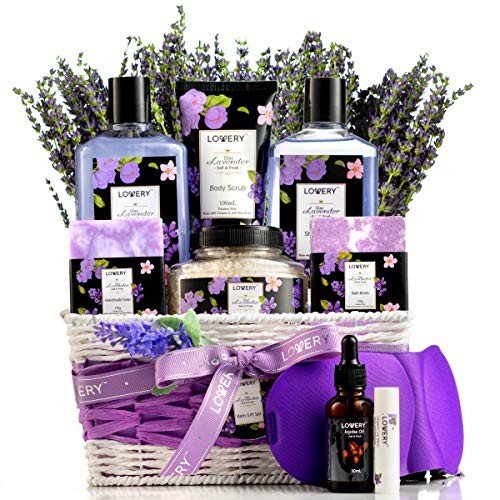 Lavender & Lilac Spa Gift Basket for Self Care