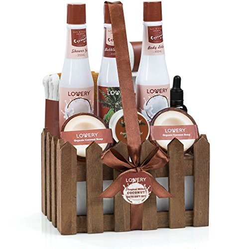 Heavenly Coconut Organic Spa Gift Basket for Her