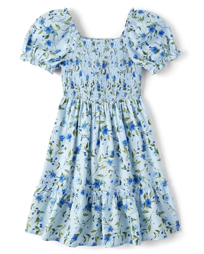 Floral Short Sleeve Special Occasion Dress