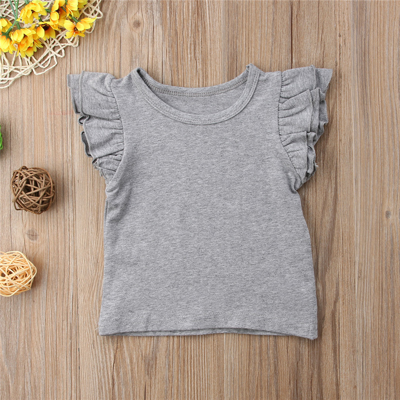 Toddler Girls' Solid Off-Shoulder T-Shirt 1-6T