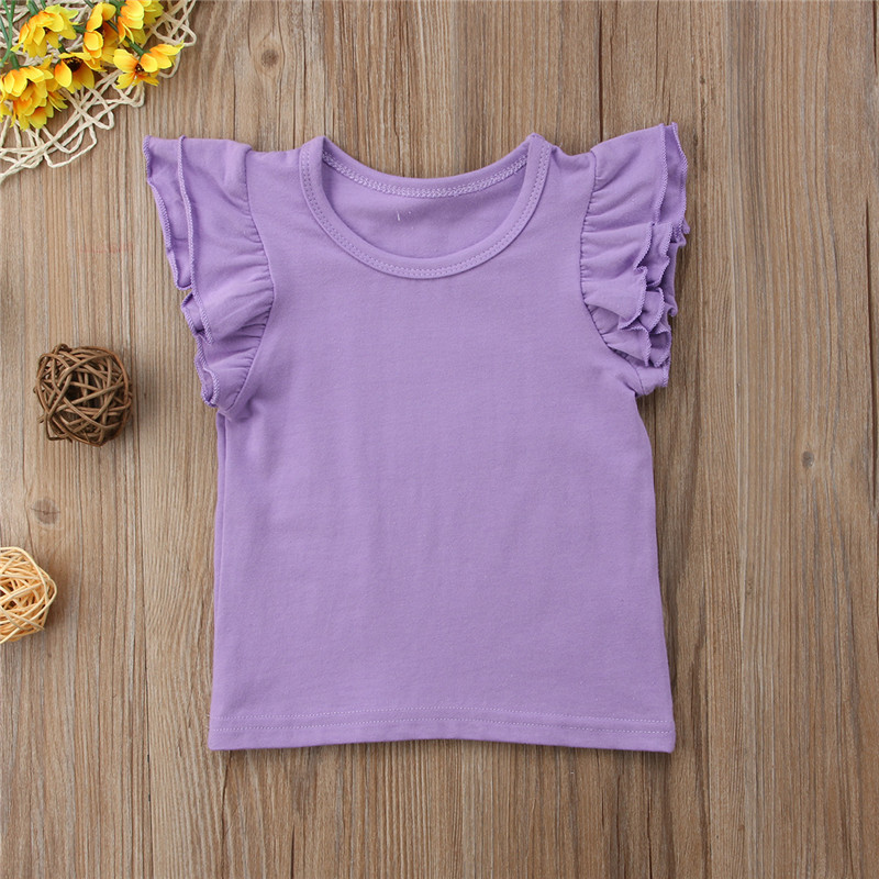 Toddler Girls' Solid Off-Shoulder T-Shirt 1-6T