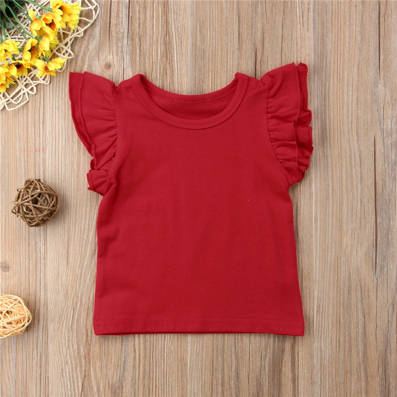 Toddler Girls' Solid Off-Shoulder T-Shirt 1-6T