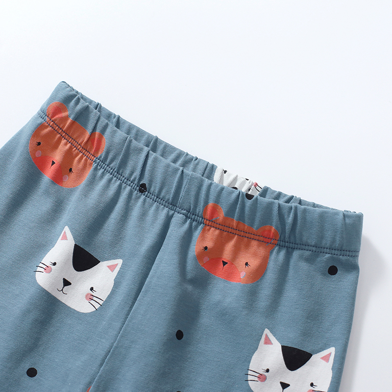 Adorable Cat T-Shirt and Pants Set for Kids
