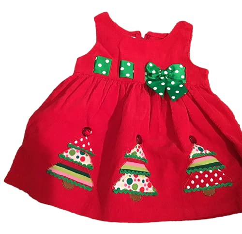Bonnie Jean Green Christmas Tree Dress Set