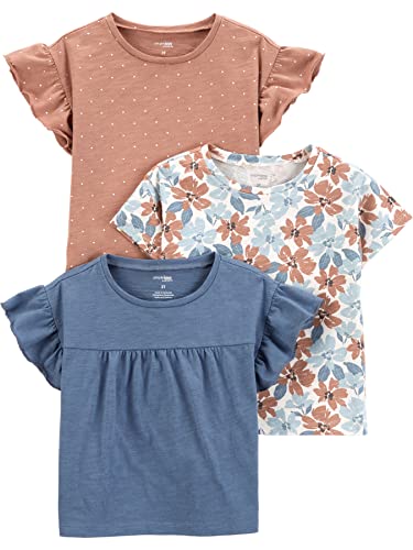 Carter's Girls' 3-Pack Short-Sleeve Tops, 4T