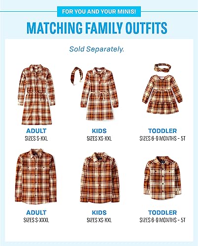 Girls' Plaid Flannel Tiered Dress