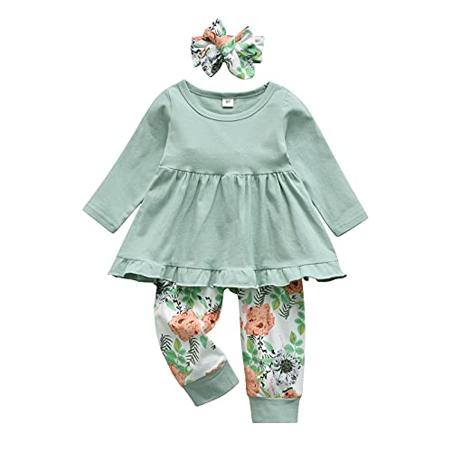 Toddler Girl Ruffle Top and Floral Pants Set