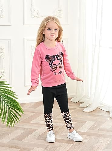 Toddler Girl Leopard Print Outfit Set (5-6T)