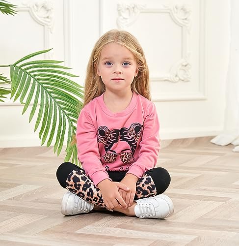Toddler Girl Leopard Print Outfit Set (5-6T)