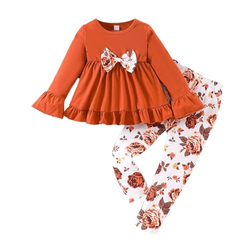 Toddler Girl Bow Tie High Low Outfit Set