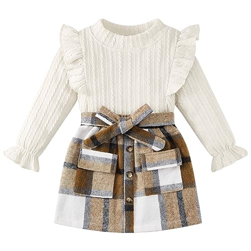 Toddler Girl Fall Winter Skirt Outfit Set