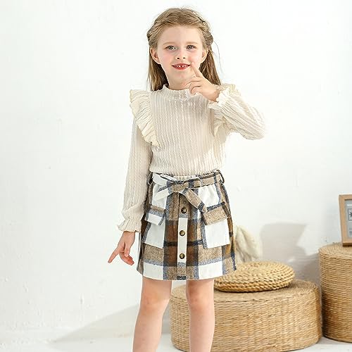 Toddler Girl Fall Winter Skirt Outfit Set