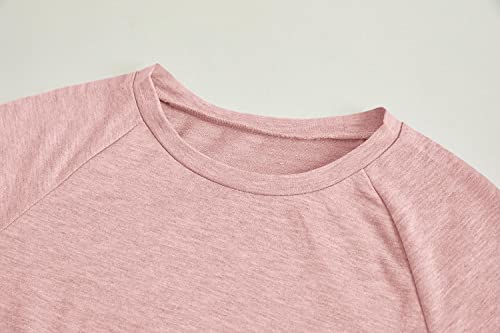 Pink Striped Long Sleeve Crewneck Sweatshirt for Girls