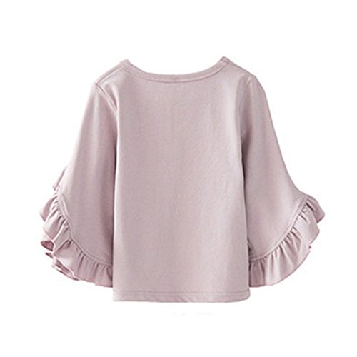 Dusty Pink Ruffle Bat T-Shirt for Little Girls