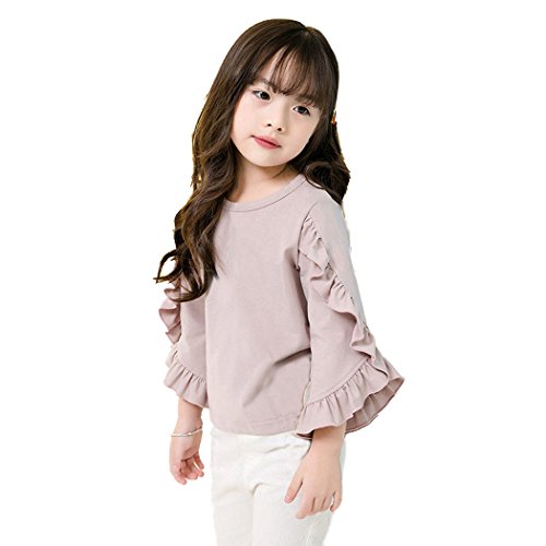 Dusty Pink Ruffle Bat T-Shirt for Little Girls