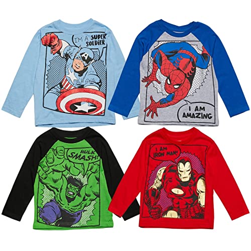 Spiderman Toddler Boys Long Sleeve Graphic Tees