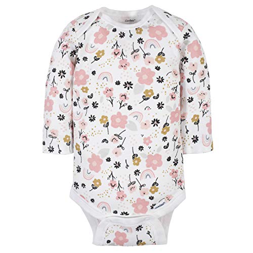 Gerber Baby Girls' 6-Pack Long-Sleeve Onesies