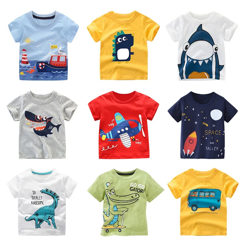 Kids' Cotton Cartoon Summer T-Shirt for Boys