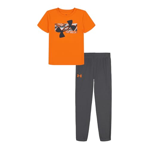 Under Armour Kids Jogger Set, Orange/Grey