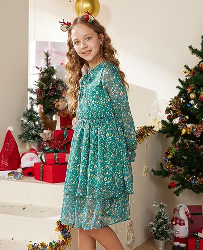 Grace Karin Girls' Floral Long Sleeve Fall Dress