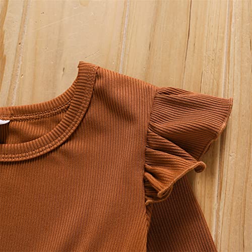 Floral Ruffle Top and Leggings Set for Girls