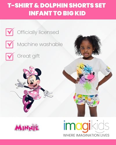Disney Minnie Mouse Girls' T-Shirt & Dolphin Shorts Set