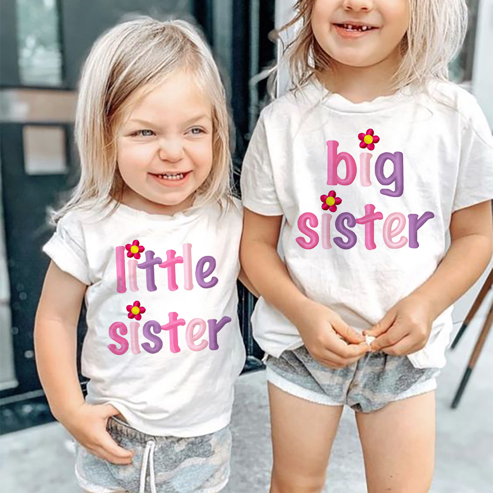 Big Sister Little Sister Matching T-Shirt Set